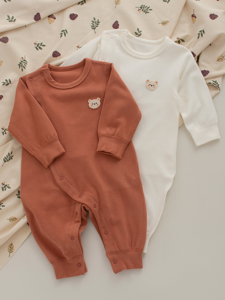 baby autumn and winter dralon clothes newborn warm jumpsuit 0-6 months newborn baby outing base romper