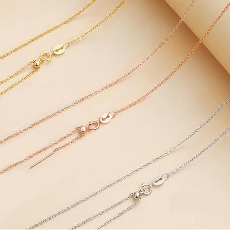 All-Over Sterling Silver S925 Universal Chain O-Shaped Box Chain Electroplated White Golden 18K Gold Rose Gold Cross Chain Silver Necklace All-Over Sterling Silver S925 Universal Chain O-Shaped Box Chain Electroplated White Golden 18K Gold Rose Gold Cross Chain Silver Necklace