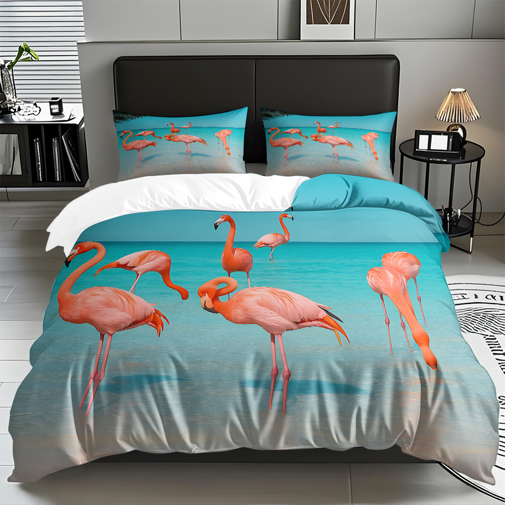 TEMU / JIT Amazonas textiles caseros transfronterizos hermosa vista al mar HD conjunto de edredón de impresión digital para diseñar