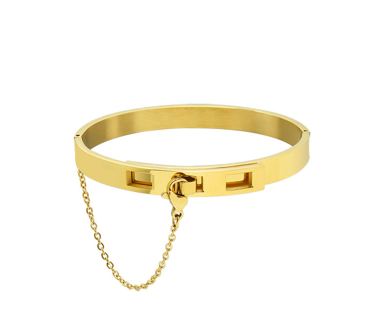 Chain Tassel Titanium Steel Gold Plated Bracelet display picture 5