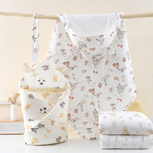 初生婴儿抱被新生儿包被春秋薄棉宝宝被子襁褓宝宝加棉包巾包裹单