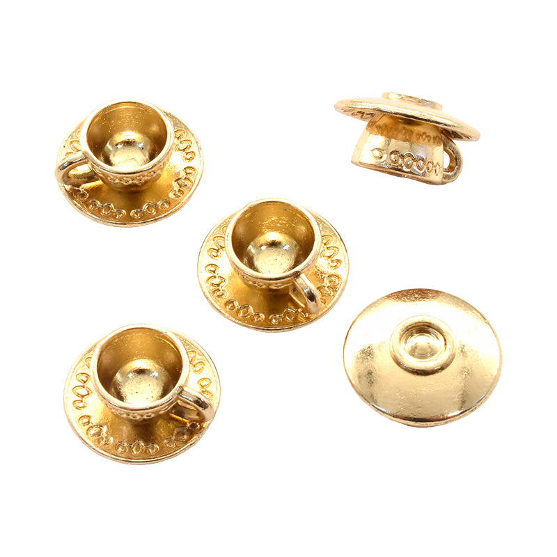 DIY accesorios de la joyería aleación vendimia hervidor taza café colgante Amazon Venta caliente