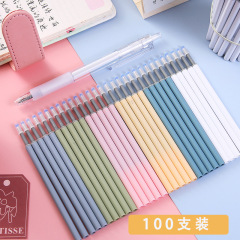 Bullet head 0.5mm replaceable pen core, minimalist Morandi black neutral pen signature pen universal replaceable ink cartridge rod