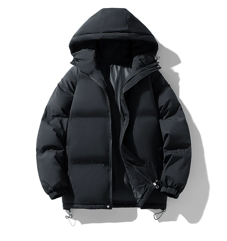 Demi‑season down jacket, Korean style, thicker padded hoodie, M–XXXXL