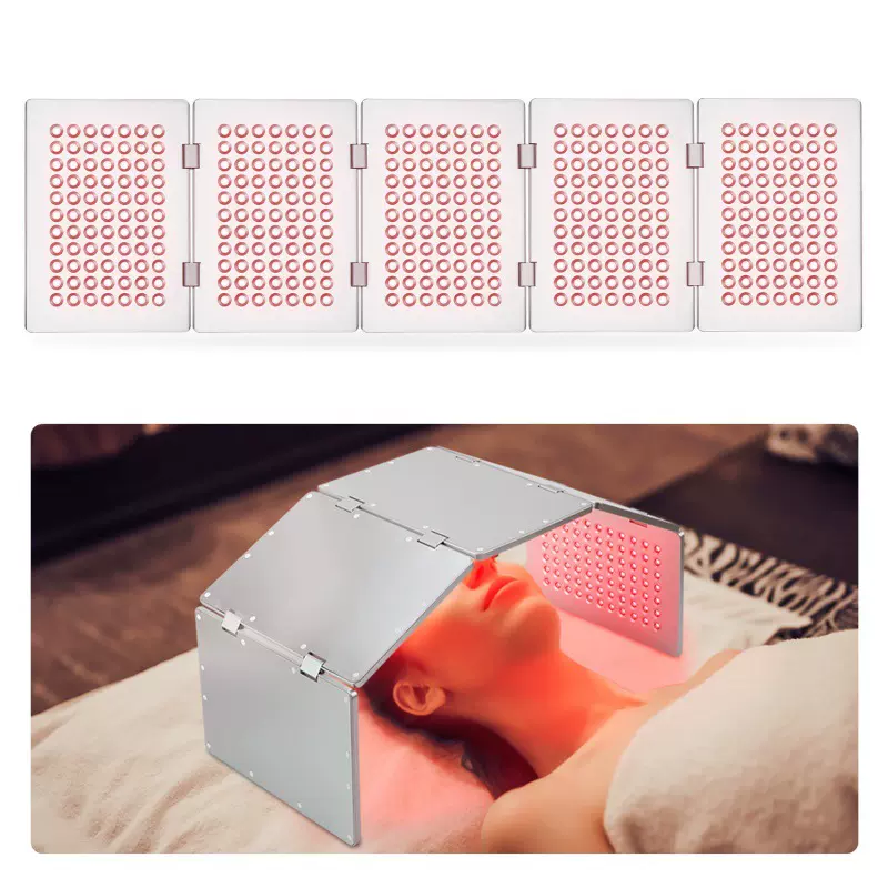 LED红光灯红外线灯拼接折叠脉冲家用美容院仪器面罩理疗仓