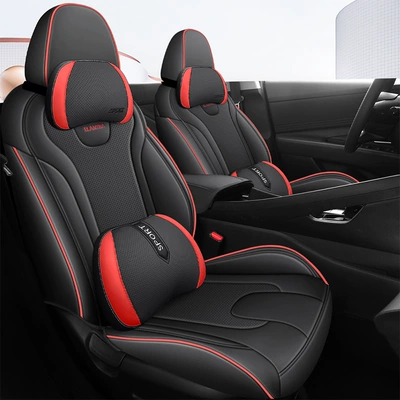 Modelə uyğun (Original) oturacaq örtükləri – [Cross-Border] Elantra 21-24 Hyundai-Specific - black-red-edge-sports-version-21-24-seselhev-blue-rear-cap-is-not-removable