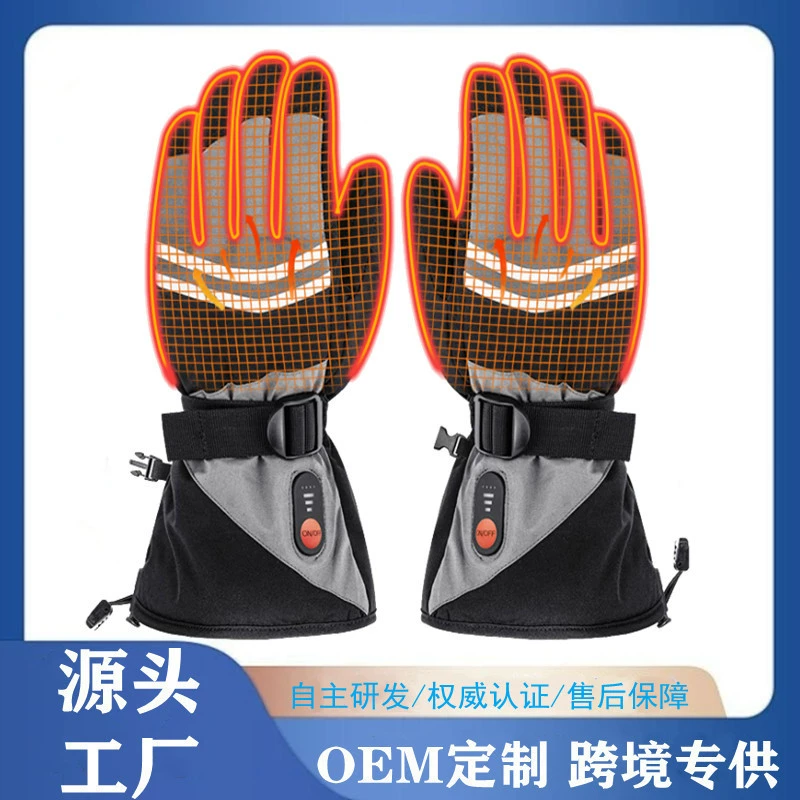 Производители нагревательных перчаток Amazon с пятью пальцами, нагревательные перчатки с полным сенсорным экраном, зимняя езда на лыжах, электрические нагревательные перчатки