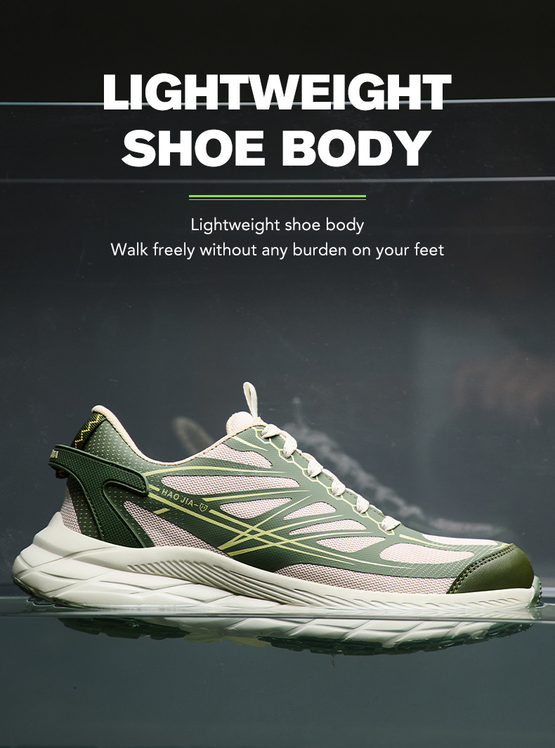 Men Special Work Shoes Haojia New Lightweight Breathable Wear-Resistant Steel Toe Safety For Men Anti-Smash Anti-Puncture Protective Work Shoes_vogvips.com