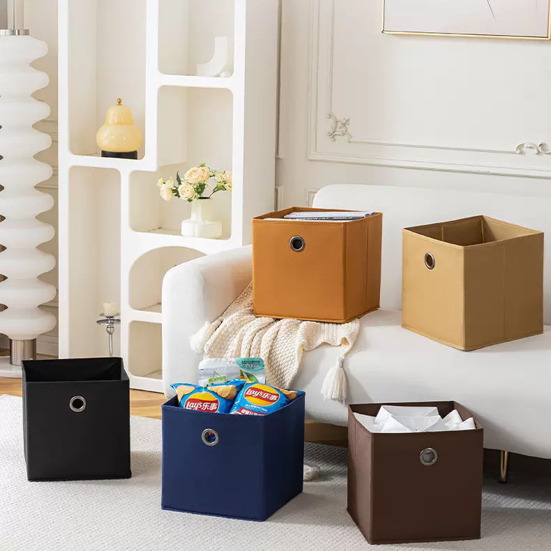 布艺无盖收纳盒家用全新料无纺布衣物收纳箱整理箱衣柜杂物储物盒