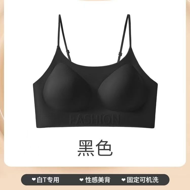 无痕美背隐形内衣女粉底液小胸聚拢免穿文胸罩遮副乳运动修身露背|undefined