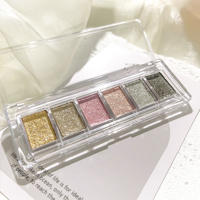 Manicure sólido aurora polvo de sombra de ojos polvo de seis colores espejo mágico polvo de hadas polvo de dopamina sólido polvo de flash polvo de barro