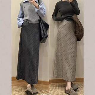 爱心高级感灰半身裙女秋季2024新款气质绝美高级感半身裙秋季百搭
