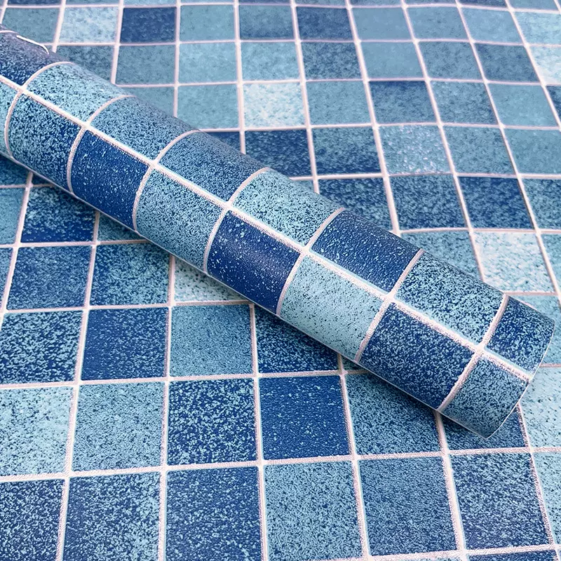 防水墙纸马赛克自粘壁纸卧室卫生间厨房墙贴防潮棋盘格装饰翻新贴