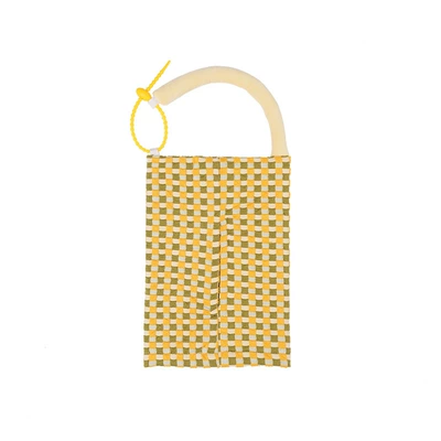 dispenser, creative fabric tissue – Car tissue box/set - bubble-checkerboard-hanging-tissue-box-yellow-green