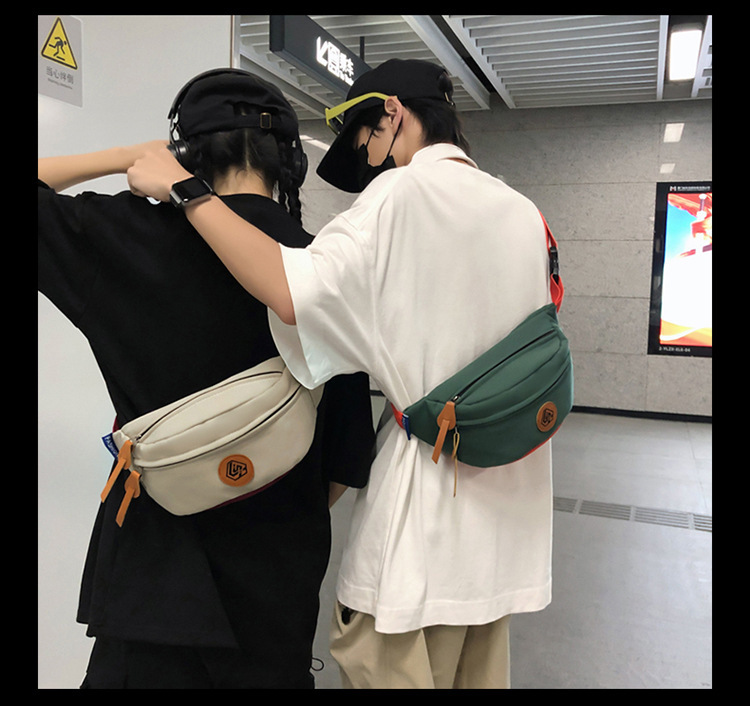 Simple and sporty trendy brand chest bags for both men and women, student waist bags, large-capacity niche single-shoulder bags, crossbody bags for women undefined