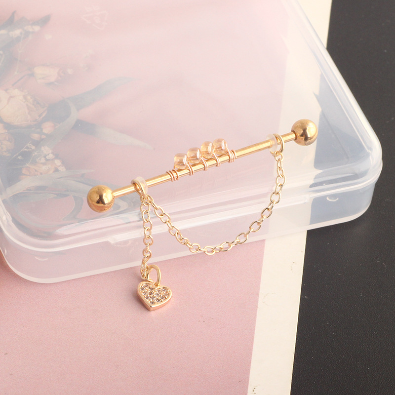 Stainless Steel Industrial Ear Long Rod Body Piercing Ear Bone Nail Export Jewelry detail image 26