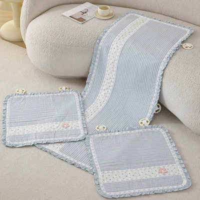 Four Seasons Pad — set - blue-countryside-50x50cm-car-front-seat-cover-single-piece
