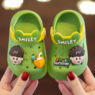 Children's hole shoes boys and girls cartoon cute non-slip soft bottom summer baby closed toe sandals outer wear