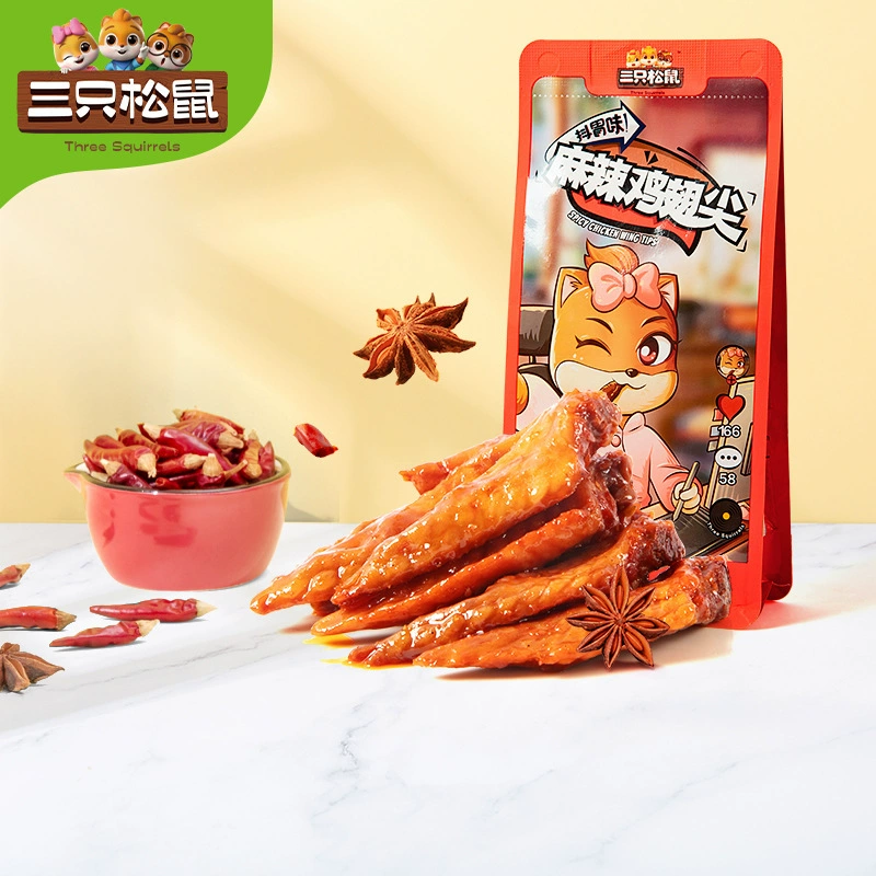 [Три белки пряные куриные крылышки 100 г] Сычуаньские пряные куриные закуски закуски