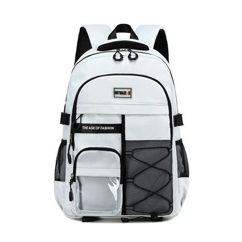 New Double Shoulder Bag for Junior High Students to Reduce Burden and Protect Spine, Student School Bag for Girls, High School, Large Capacity, Ultra-Lightweight, Cross-Border Backpack for Boys