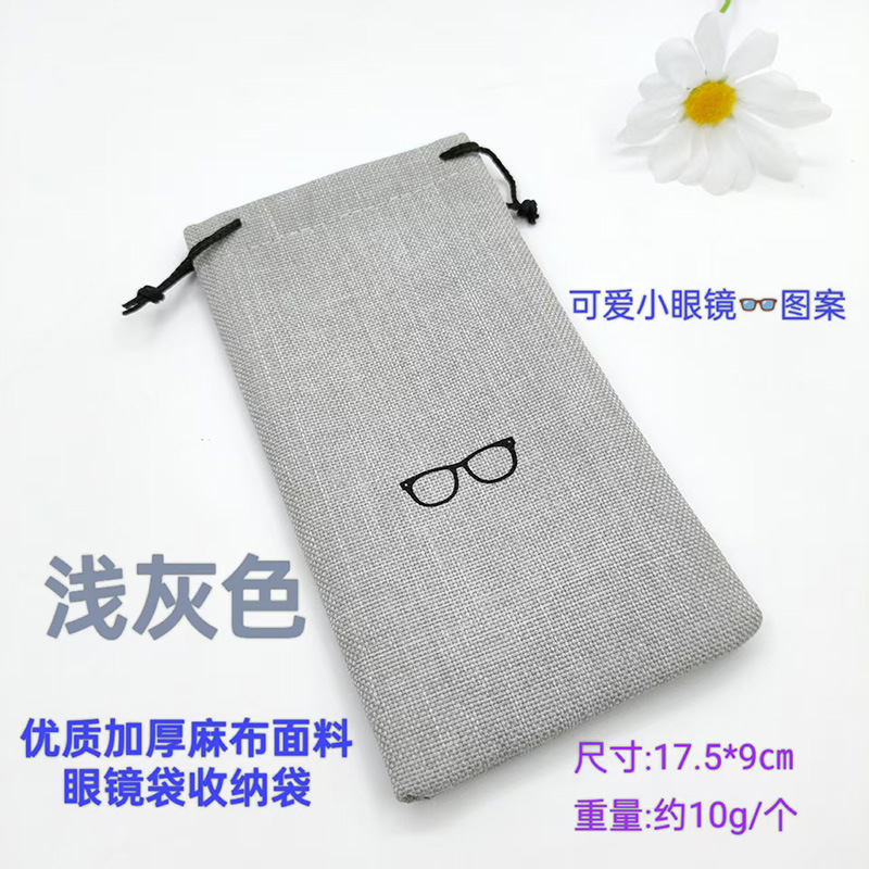 Accesorios para gafas, bolsas para gafas, gafas de sol para ojos de miopía, gafas de sol, gafas de lectura, bolsas de almacenamiento, bolsas de pulsera, lino de algodón retro
