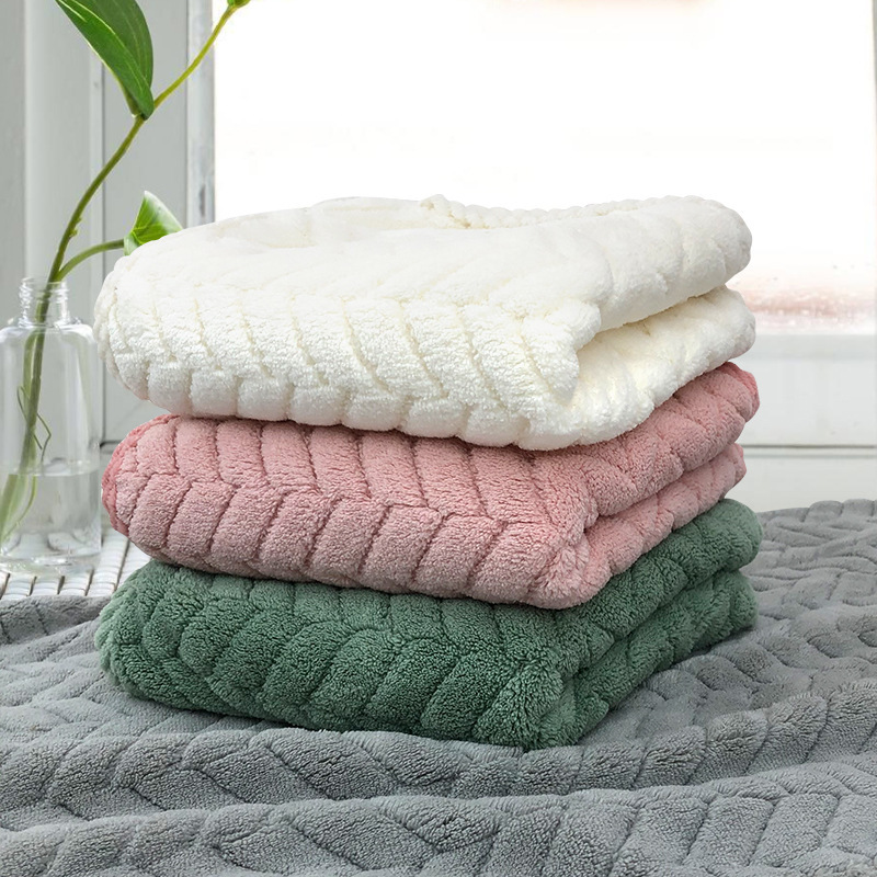 Towel Household Face Wash Face Towel Coral Fleece Quick-drying Absorbent Bath Big Towel Promotional Hand Gift Towel Customization