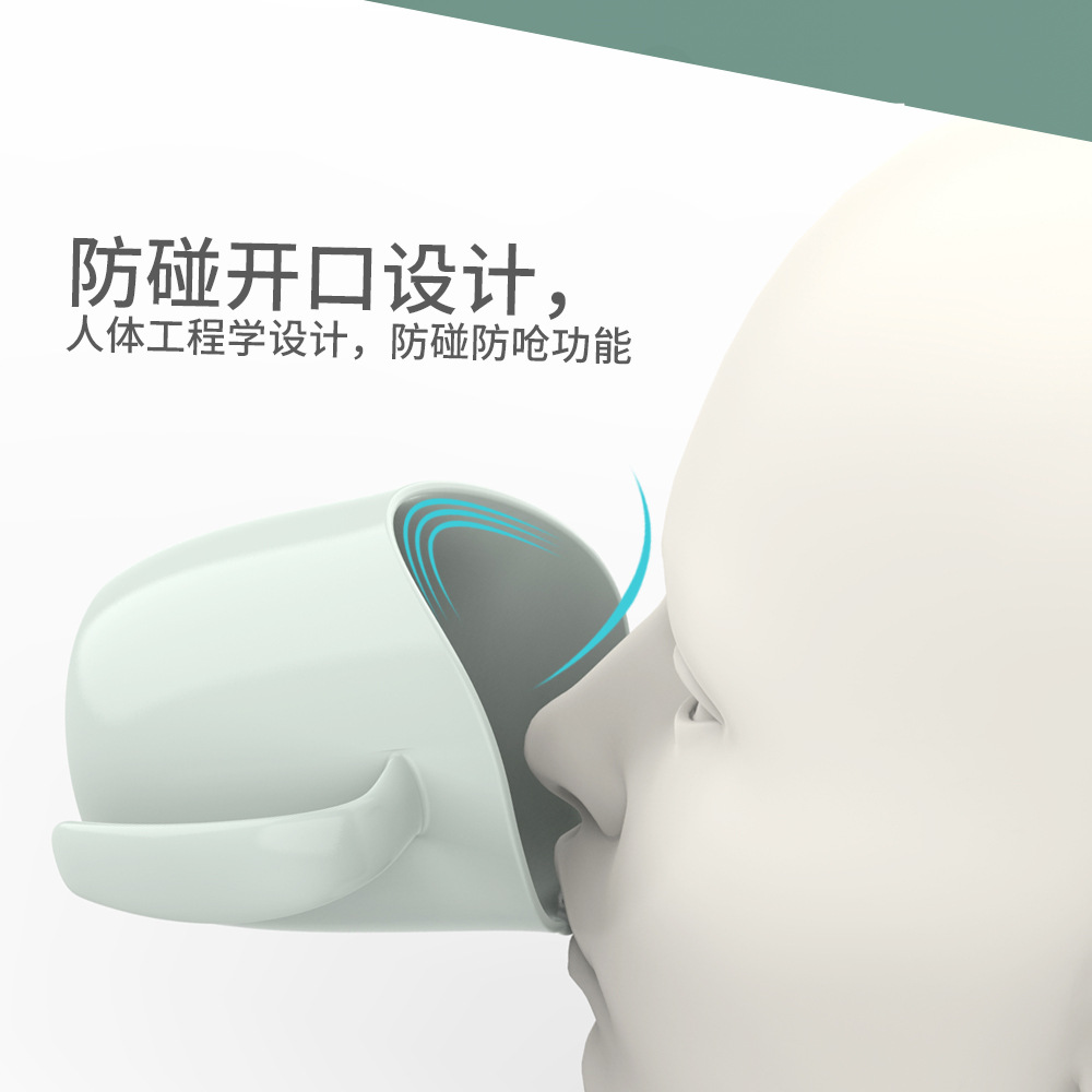 學(xué)飲杯嬰兒直飲杯子寶寶專用喝水雙耳兒童敞口飲水吸管杯水杯批發(fā)