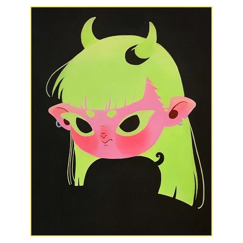 Ziga 小野バブルマート吊り絵画かわいい子供部屋油絵漫画絵画トレンディな吊り絵画芸術的な抽象絵画|undefined