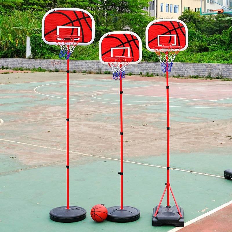 Niños en interiores elevable soporte de tiro marco de hierro al aire libre móvil marco de baloncesto juguetes de pelota deportiva para niños