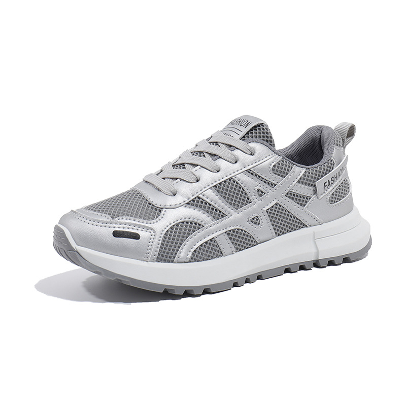 Modas versátiles zapatos de verano 2026 nuevos zapatos deportivos casuales transpirables antiodores de malla de suela suave zapatos ligeros de mujer