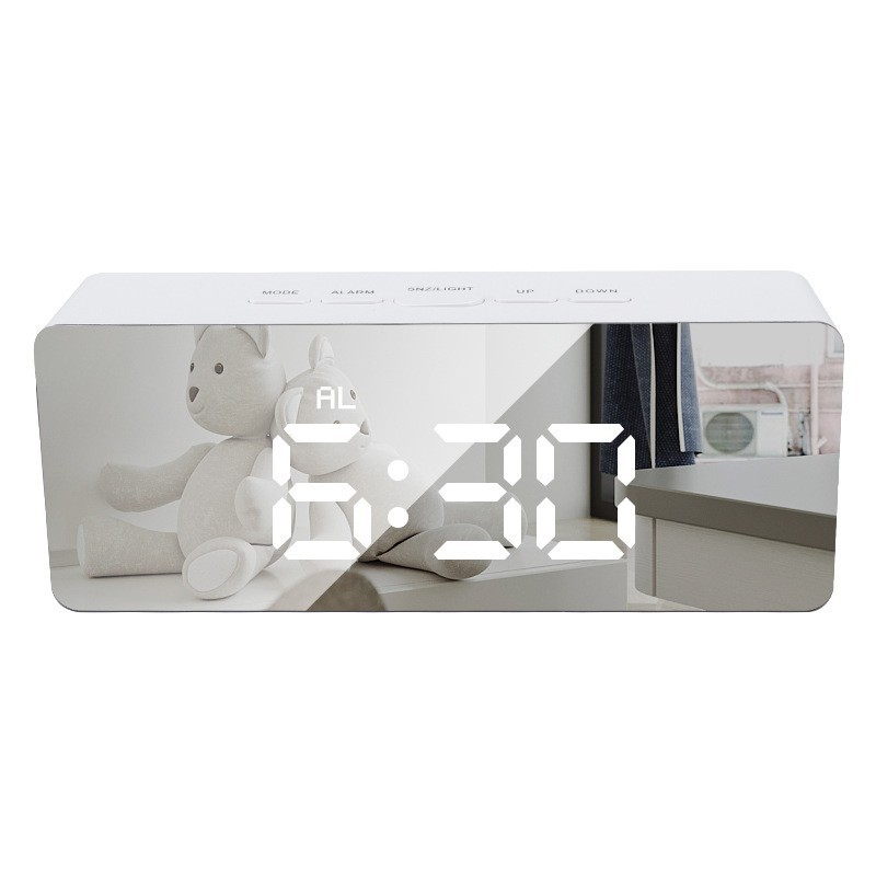 Simple ins estilo LED digital espejo electrónico despertador escritorio pequeño reloj despertador para estudiantes niños reloj electrónico al por mayor