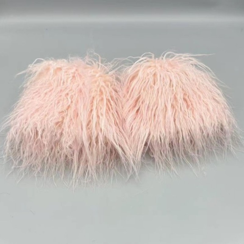 Children's fuzzy sock cover warm imitation fox fur boot cover JK fashion show performance foot cover spicy girl fluffy bumpy socks winter