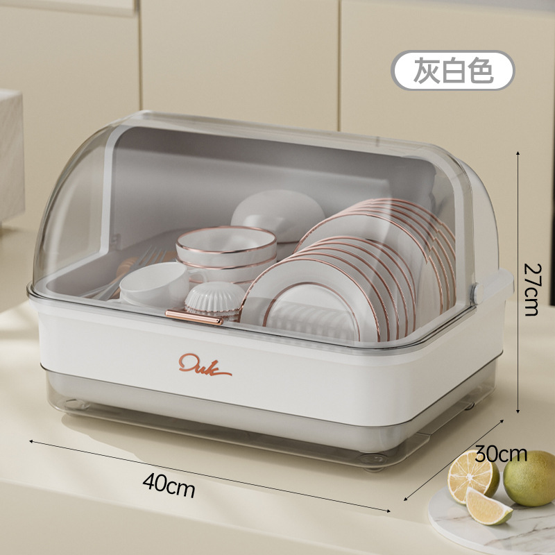 gabinete de drenaje de cocina con cubierta para platos y estante de almacenamiento de platos y cubierta de cubierta doméstica multifuncional caja de almacenamiento de platos y palillos