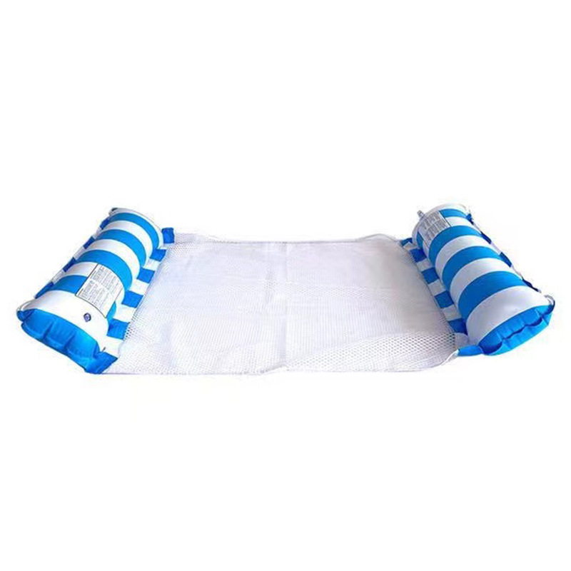 Water Inflatable Floating Row Back Clip Net Stripe Inflatable Floating Row Hanging Net Floating Bed Swimming Supplies Water Recliner Wholesale