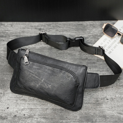 Men's waist bag, chest bag, cross-body bag, casual bag, small cross-body mobile phone, Korean version, single shoulder men's bag, trendy men's small bag