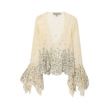 跨境新品2025欧美风女装外贸批发ZR现货蝴蝶真丝印花衬衫