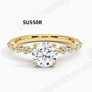 High-End 18K Gold Ring 1 Carat Cultivated Diamond Ring Fashionable Wedding Ring Pure 9/10/14K Gold Ring Does Not Fade