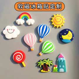 3D立体树脂冰箱贴定制 卡通搪胶贴片定做logo 树脂立体磁性贴工厂