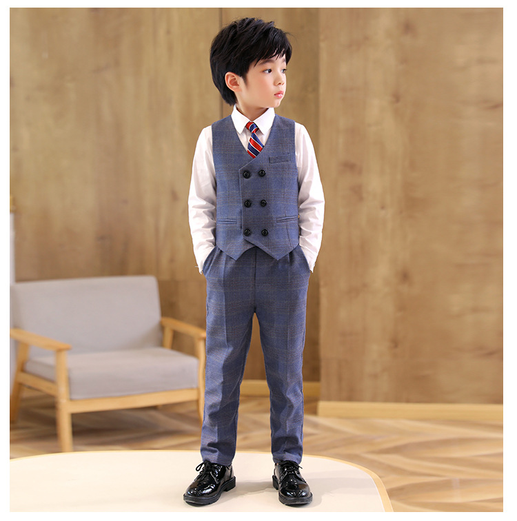 Elegant Solid Color Polyester Boys Clothing Sets display picture 3
