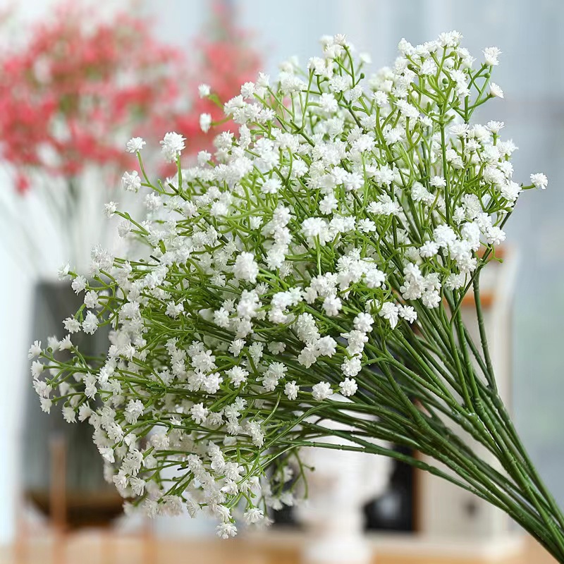 Nordic Style Simulation Gypsophila Fake Flower Plastic Flower Ornaments Wedding Decoration Holding Flower Soft Glue Hand Feel Gypsophila