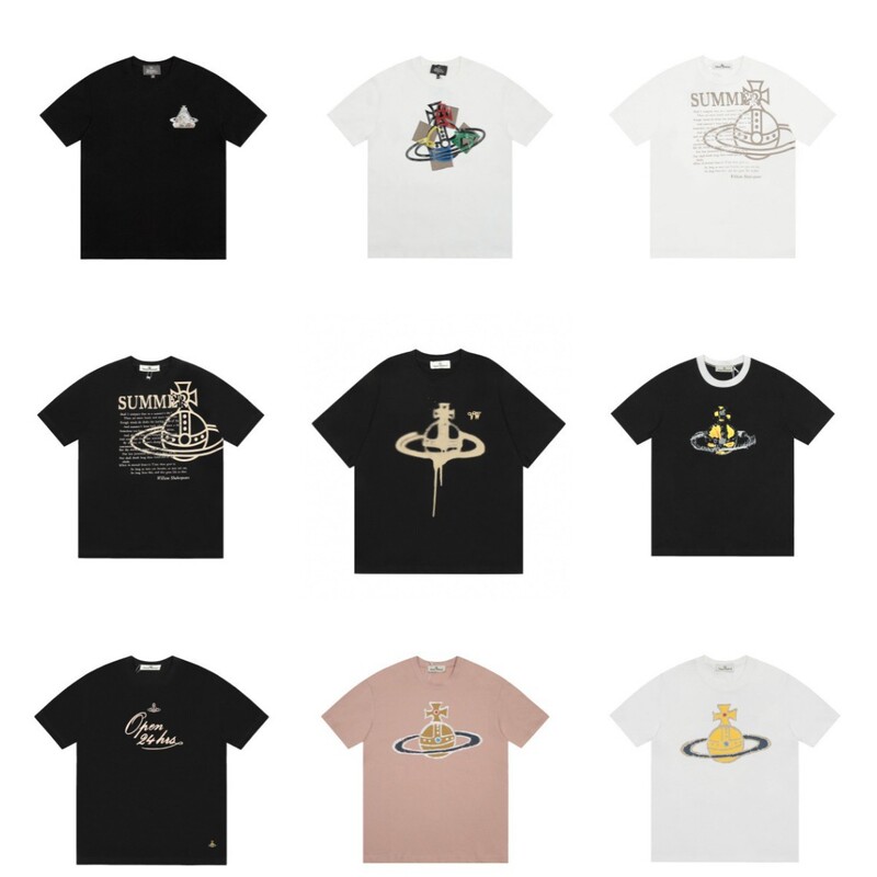 New Korean Style Casual Fashion Saturn Crackle Print Short-Sleeve T-Shirt, Loose Trendy Brand, Unisex New Korean Style Casual Fashion Saturn Crackle Print Short-Sleeve T-Shirt, Loose Trendy Brand, Unisex