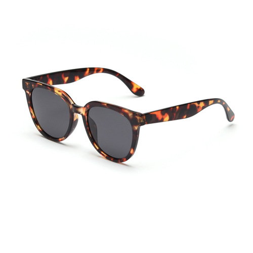 D5010 New Korean style milk tea color round polarized sunglasses for women ins internet celebrity retro simple street photography sunglasses