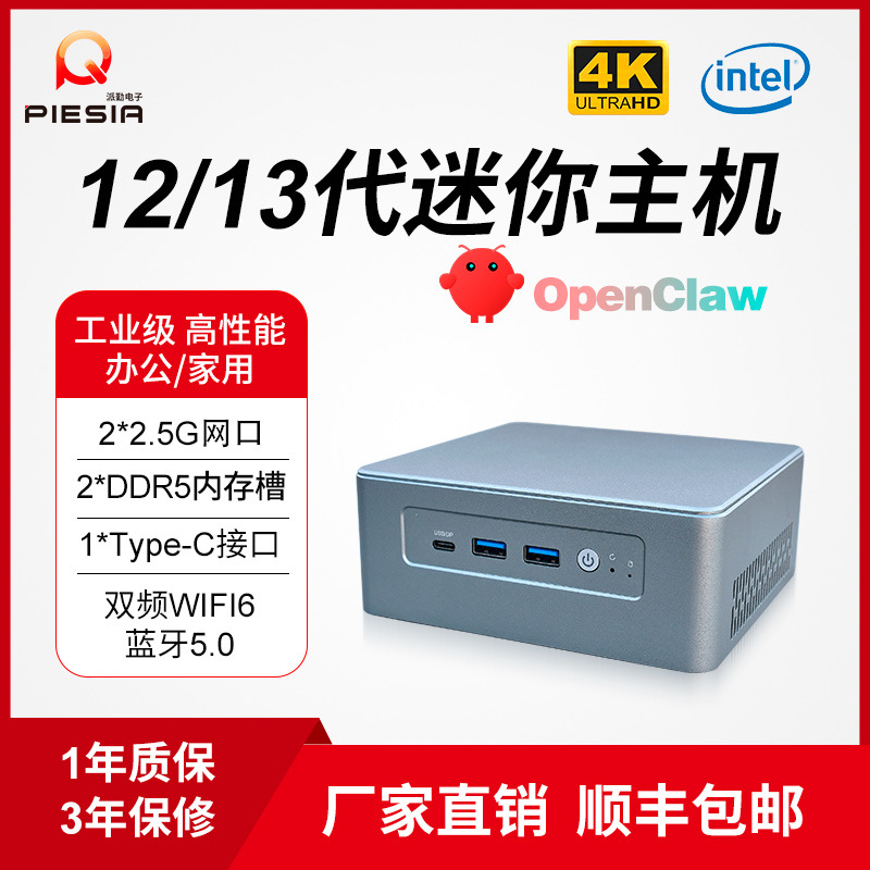 Paiqin 12/13 Generation Nuc Mini Host Cross-Border Dual Network Port High-Performance Home Office Micro Desktop Host