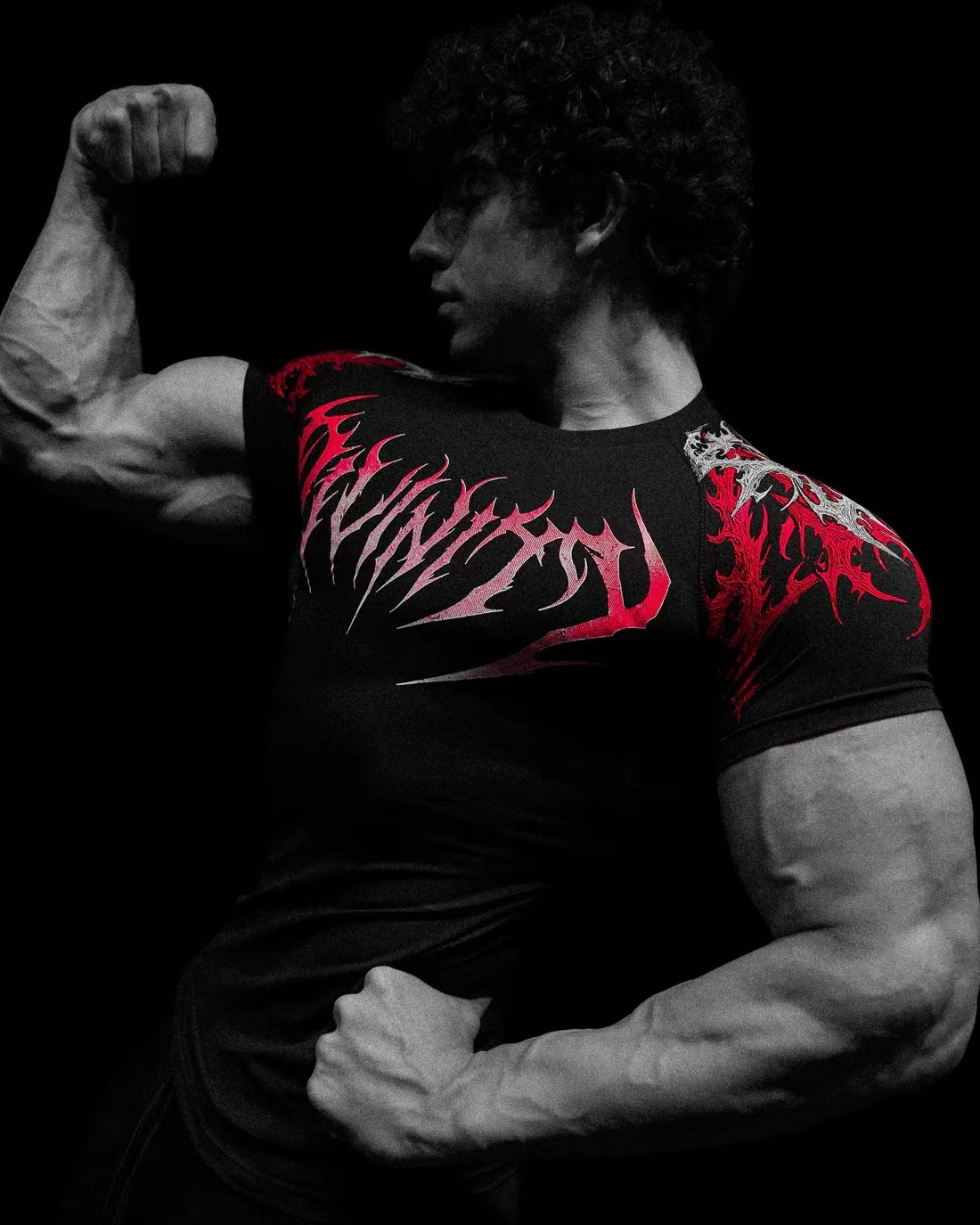 Breathedivinity Trendy Dark Style Men's T-shirt Sports, Fitness, Cycling, And Basketball, Exclusively For Cross-border 008_viptrois.com