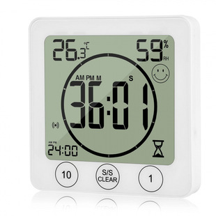 Multifunctional Digital Temperature and Humidity Meter Large Screen Digital Display Indoor Temperature and Humidity Meter with Timer with Magnet Suction Cup