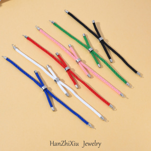 Hand Rope Semi-finished Beads Diy Metal Milan Woven Pendant Gold Jewelry Transfer Beads Unisex Bracelet Rope for Men and Women