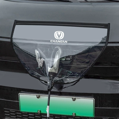 Cover Charging Port Charging Pile | Car clothing - black-newly-upgraded-double-magnetic-strip-longan