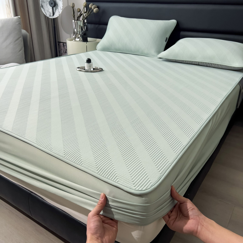 New Type A-Grade Polyethylene Cooling Mat Three-Piece Set, Pe Ice Silk Mat, Machine Washable, Air-Conditioning Mat, Polyethylene 1.8 Bed Sheet Mat