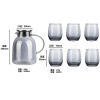 Glossy explosion-proof teapot, capacious cup with glass, set