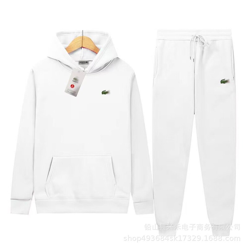 European and American New Cross-Border Men's and Women's Crocodile Embroidery Trendy Brand Loose Casual Sports Sweatshirt and Sweatpants Suit Hoodie